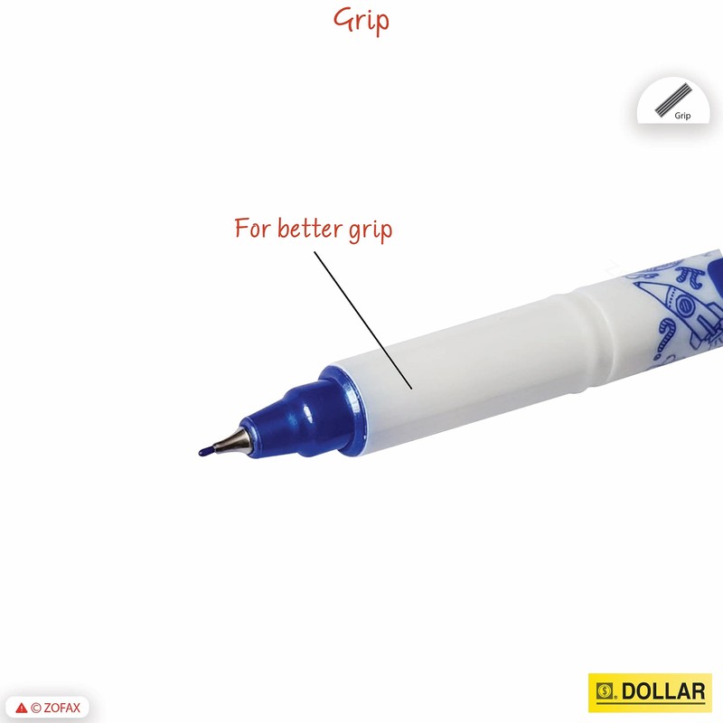 Dollar Wow Fineliner Pens, BLUE, Fine Tip (0.3mm), Pack of