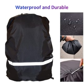N-KONGJIAN Backpack Rain Cover, Outdoor Backpack Covers, Waterproof Backpack Snow Cover for Travel, Climbing, Hiking and Outdoor Activites (Black)