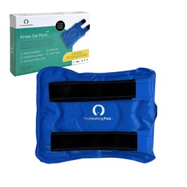 Reusable Knee Gel Pack with Elastic Straps - Gel Ice Pack for Knee, Joint, Elbow and Arm - Flexible Cold Packs for The Whole Family - Soft Ice Pack for Versatile Wrap and Convenient Use - 1 Pack Blue