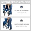 EVER ADVANCED Lightweight Folding Rocking Camping Chair, Padded Portable Rocker