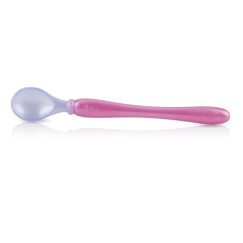 Nuby 3-Pack Easy Go Spoons and Travel Case, Colors May