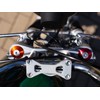 CNC Fork Caps / Countersunk Discs Aluminium Black for S51,