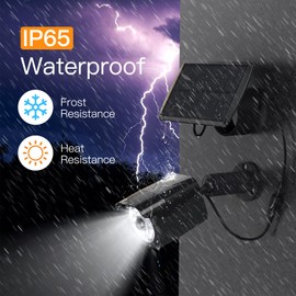 LIXADA Solar Motion Sensor Lights Outdoor, IP67 Waterproof Solar Spot Lights Outdoor Wall Mount, LED Motion Security Solar Flood Lights with 3 Modes for Porch Garage Yard Garden Driveway, 2 Pack