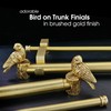 ILAISIHOME 1-1/8 Inch Diameter Brushed Gold Curtain Rod with Bird