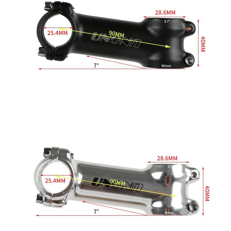 Bicycle Stem 25.4mm x 28.6mm 7° 17° 35° 60-135mm Sand/Glossy