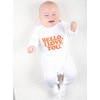 Baby Moo's HELLO, I LOVE YOU Baby Sleepsuit | Unisex