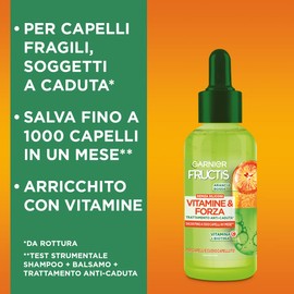Garnier Fructis Vitamins & Strength Hair Loss Strengthening Treatment for Brittle and Brittle Hair 10 Times Stronger Hair 125ml