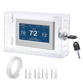 Thermostat Lock Box Cover with Key, Transparent Large Thermostat Lock Box Plastic Cover Guard(transparent)