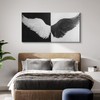 YONICA Black and White Angel Wings Wall Art, Large Modern