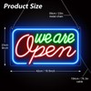 Neon We Are Open Signs for Business, 16.5''x 9'' Open
