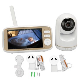 5in Baby Monitor with Camera and Audio Remote PTZ Night Vision 2 Way Talk Lullabies 1000 Feet Range