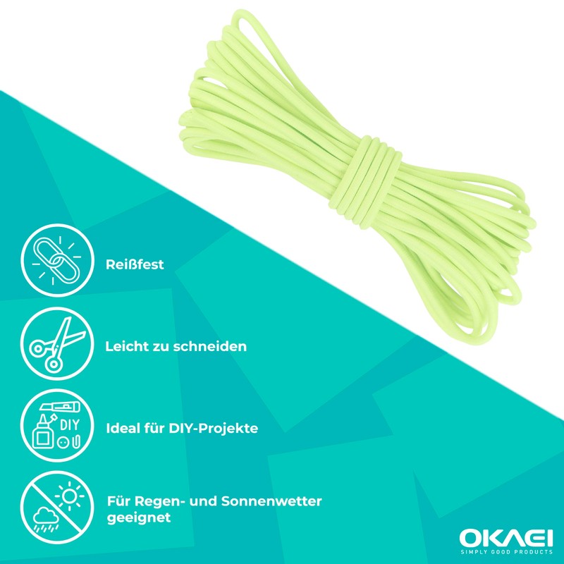 OKAEI Rubber Cord 3 mm x 5 m – High