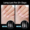 TOMICCA Pack of 240 Nail Tips, Medium Almond & Medium