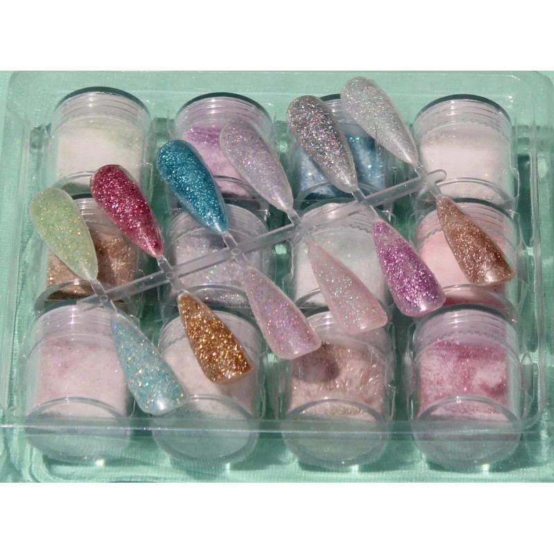 Xiaoya Kit Para Uñas De Acrilico 12 Color Basicos Pastel