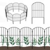 OUSHENG 25 Panels Metal Garden Fence 27ft x 24in -