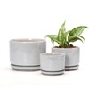 Ton Sin Plant Pots, 4.1+5.1+6.5 inch, Set of 3, Ceramic