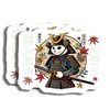 2-Pack Samurai Cat Stickers - Japanese Warrior Art - Cat