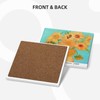 Van Gogh Flowers Drinks Absorbent Coasters with Holder Set of