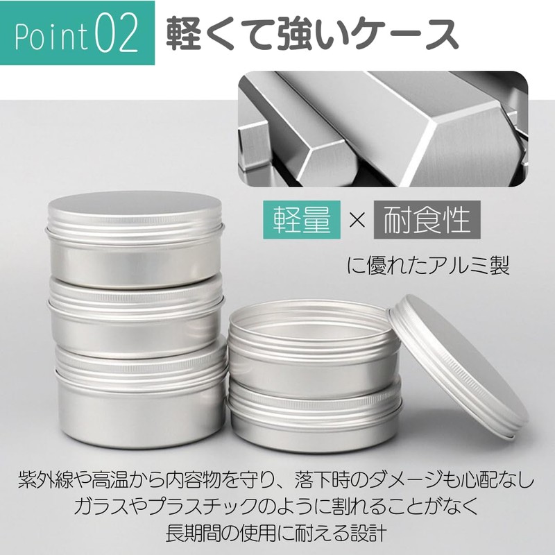 I'm so happy クリームケース アルミ 小分けケース 詰め替え 旅行 携帯用 小物入れ