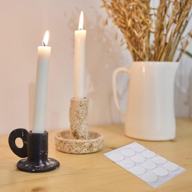 Candle Adhesive, 72Pcs Stay Put Candle Grips Taper White Taper Candles Holders Adhesive candl Grips Sticky Dots Tapers Candles Small Accessories for Holders Inserts