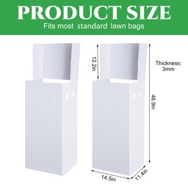 LFUTARI 2 Pack Lawn and Leaf Chute, 47'' x 14.5'' x11'' Reusable Leaf Chute Funnel, Foldable Paper Lawn Bag Holder for Yard Garden Park Street Easier Leaves Rubbish Collecting