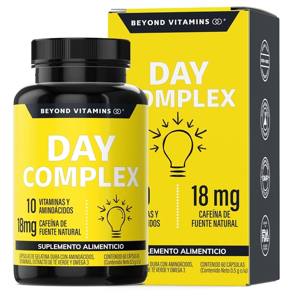 Nootropico Day Complex con Vitaminas, Minerales y Aminocidos- Contiene Omega