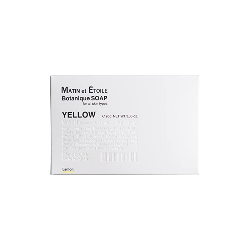 MATIN et ÉTOILE Botanic Soap, Solid Soap, YELLOW (Lemon, Geranium),