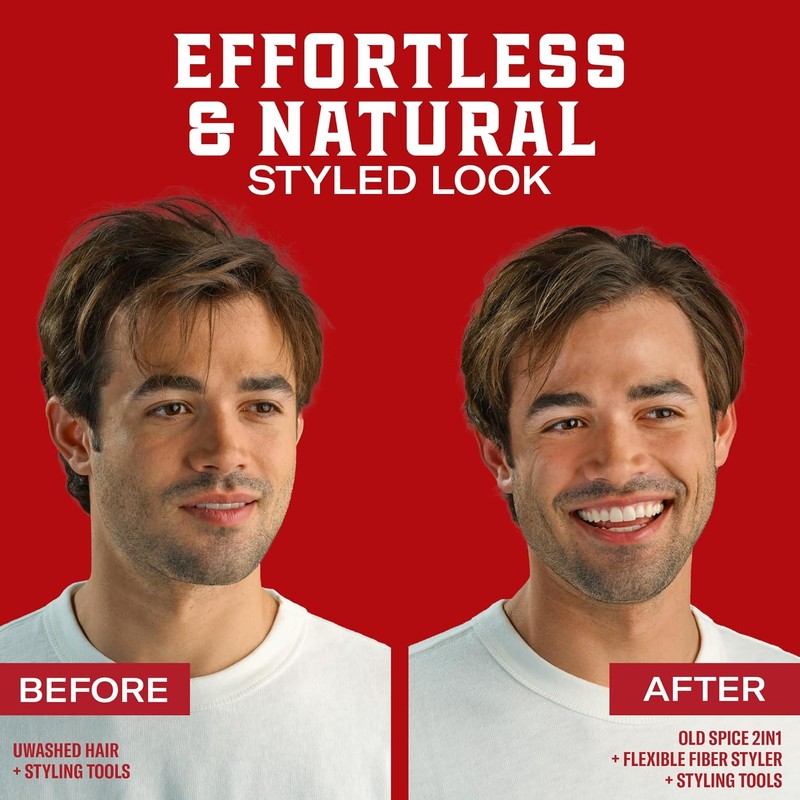 Old Spice, Hair Styling Fiber Wax for Men Flexible HoldLow