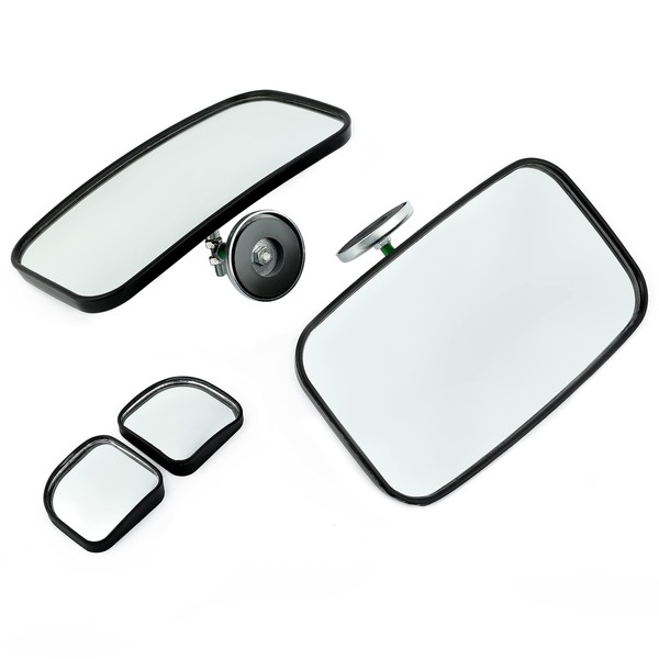 KUAFU Universal Magnetic Back Up Mirror w/Convex Mirror Compatible with