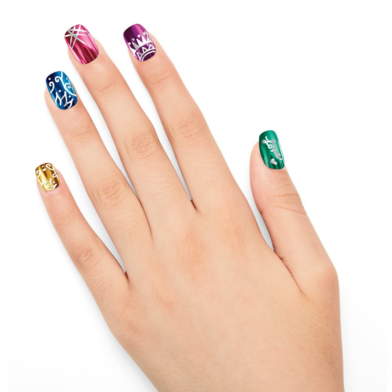 Shimmer 'n Sparkle Metallic Rainbow Nail Art Design Kit for
