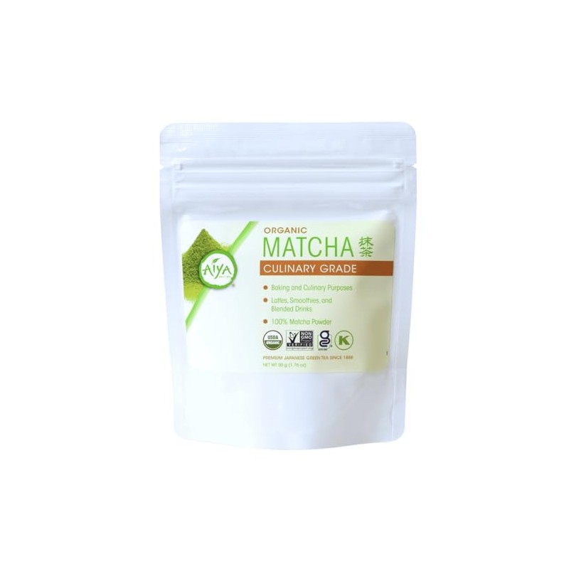 Aiya Organic Culinary Grade Matcha Green Tea Powder, 50g (1.76