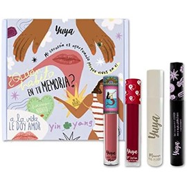 YUYA Kit de Maquillaje 4 Piezas, Labial La Sirena, Tinta Multiusos Yin Yang, Máscara de Pestañas y Gel Fijador de Cejas