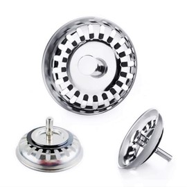 JZK - Tapón Universal para Fregadero de Cocina, 81 mm, de Acero Inoxidable, tapón de desagüe