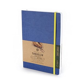 Pentalic 6 x 8" Pocket Dot Grid Traveler Journal, 160 Pages, Denim Blue