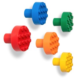 Build-On Brick Wall Hanger Set (Classic Assorted - (Blue, Red, Green, Orange, Yellow))