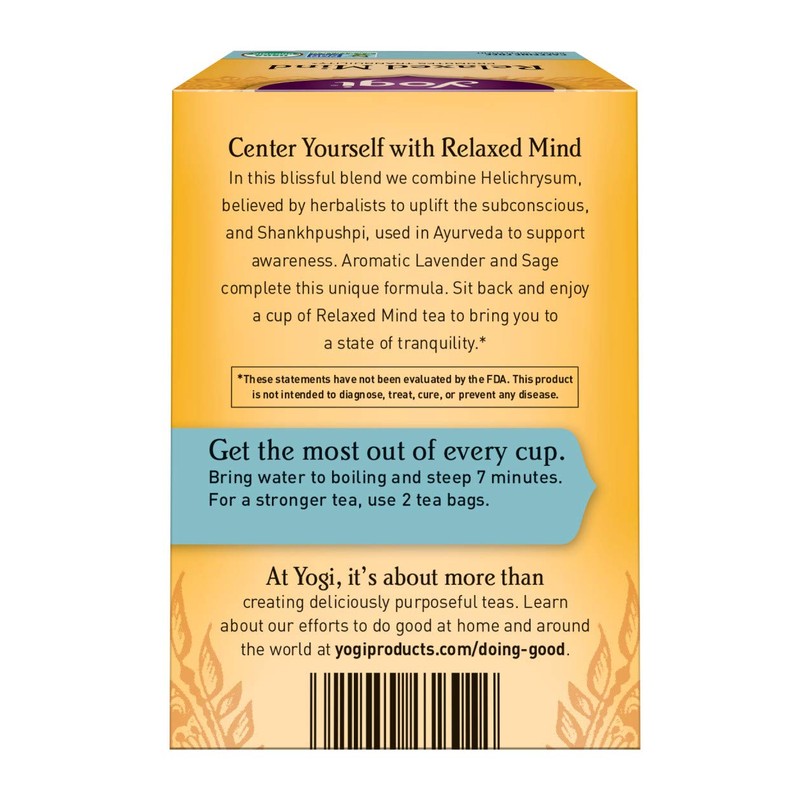 Yogi Tea, Relaxed Mind, 16 Count
