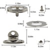 Caishun Set of 10 Turn Button Fasteners 30mm Stainless Steel