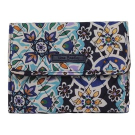Vera Bradley RFID Euro Wallet in Signature Cotton, Lisbon Medallion Cool