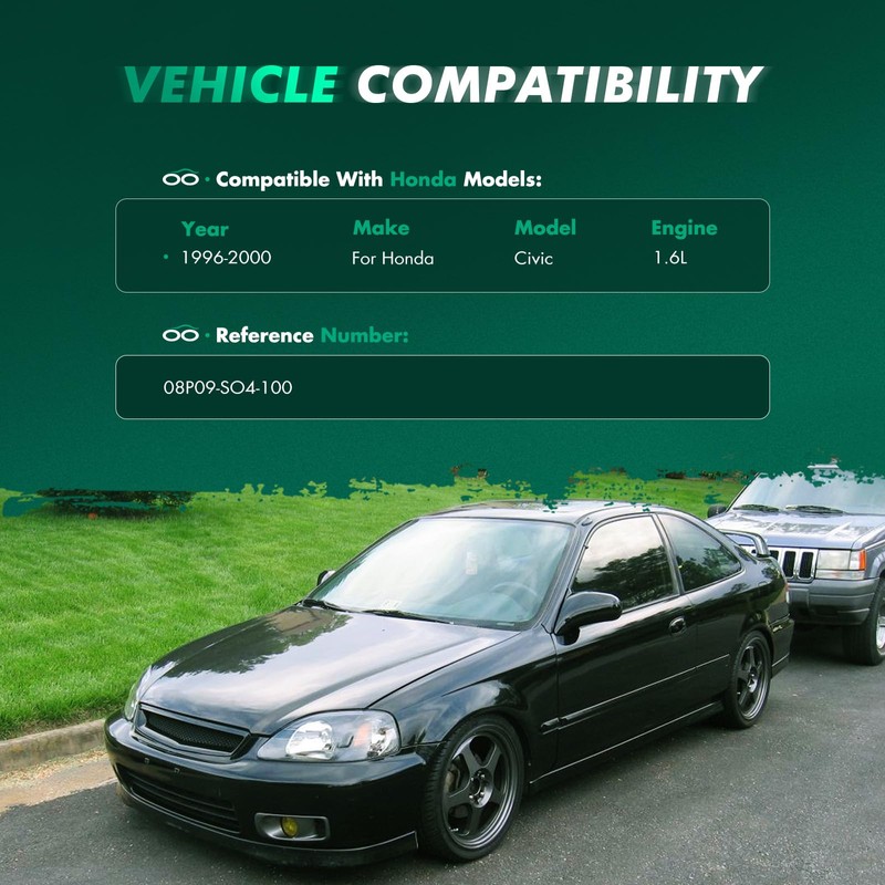 SCITOO Mud Flaps 4PCS Suitable for Honda Civic 1996-2000 Front