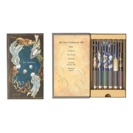 PILOT LJP150S4U-6CCG Gel Ink Ballpoint Pen, Juice Up, Classic Glossy Color, Limited Edition, Umi no Ikimono 6 Colors Set