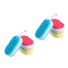 Vaguelly 6Pcs Bath Sponge Body Scrubber for Adults Soft Exfoliating Shower Sponge for Gentle Cleansing Durable Reusable Bathing Brush Colors