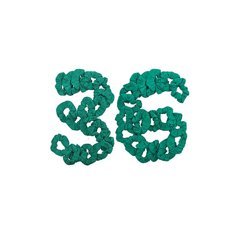 36 Pcs Solid Hair Scrunchies - Kelly Green