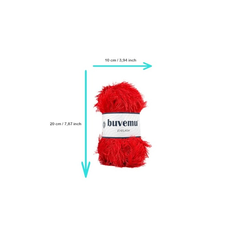 Buvemu Eyelash Fun Fur Yarn 100 Gram (3.53 Ounces) 175