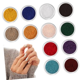 TOVINANNA 2Sets Plush Nail Art Powder Color Velvet Decoration for DIY Manicure Safe Materials for Nail Art Crafts and Makeup for Professionals and DIY Enthusiasts