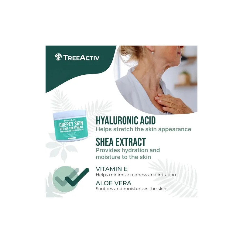 Treeactiv Crepey Skin Repair Treatment, Paquete De 2, Crema