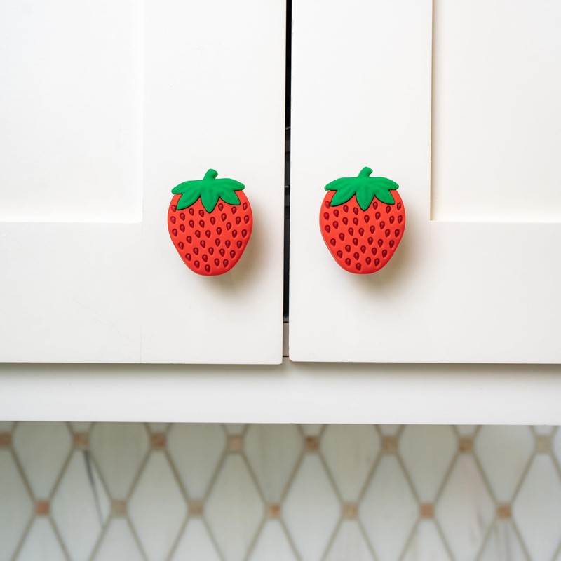 Knobēz: Decorative Knob Covers - Strawberry - 12pk - Stretch