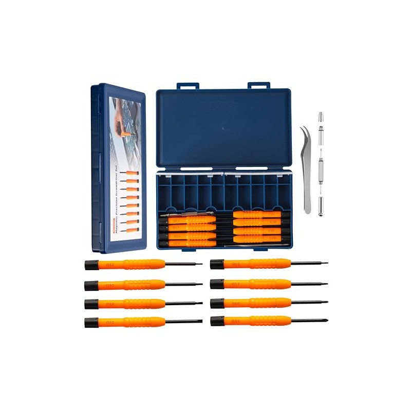 Precision Screwdriver Set with Magnetic Tips, 8-in-1 Multi-Function Screwdrivers, 4-in-1