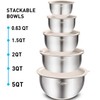 Wildone Mixing Bowls with Airtight Lids Set, 5PCS Stainless Steel