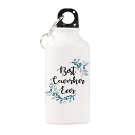 Elvoes Sports Water Bottles Best Coworker Water Bottle BPA Free Stainless Steel Bottle with Cap Wild Mouth Coworker Gifts Great for Sport Home Travel Outdoors (400ml/17oz)