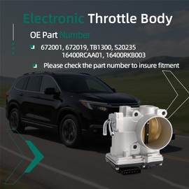 Riyhch Electronic Throttle Body Fit for Honda Accord 2005-2007, for Pilot 2005-2008, for Odyssey 2005-2006, for Acura TL 2005-2008, for RL 2005-2008 3.0L 3.2L 3.5L replace 16400RCAA01